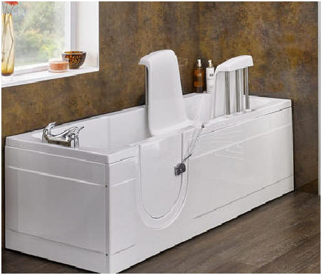 Bath with door sales and seat